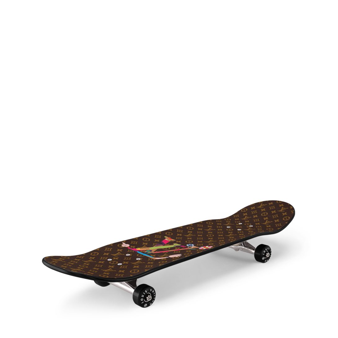 LV x TM Skate com Personagens em Estilo Superflat - Esporte e